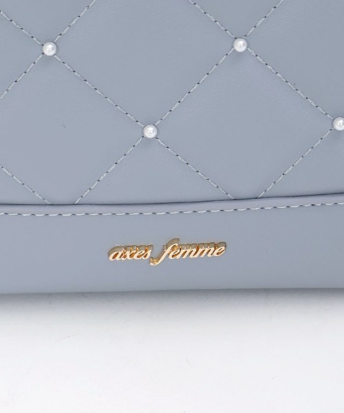 axes femme（アクシーズファム）の「パール×キルトデザインバッグ（ボストンバッグ・レディース・ブルー/ブラック・FREE）」の9枚目の写真