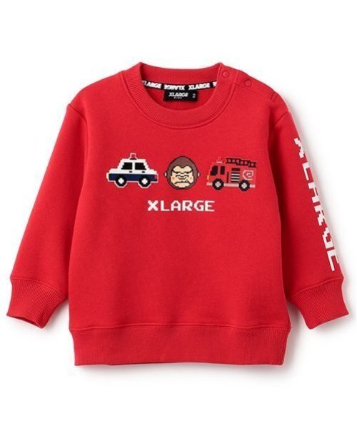 【セール】ファニーゴリラ&ブロックプリントトレーナー（スウェット）｜XLARGE KIDS（エクストララージキッズ） 5,313円