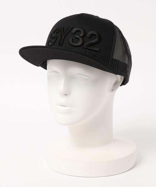 SY32 by SWEET YEARS(エスワイサーティトゥバイスィートイヤーズ)の「【SY32 by SWEET YEARS】ロゴ刺繍メッシュキャップ(キャップ・レディース・ブラック/カモフラージュ/ホワイト/ブラック系その他/チャコールグレー×ブラック/ホワイト系その他・FREE)」の10枚目の写真