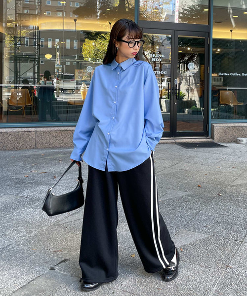 Chillfar(チルファー)の「裏起毛スウェットサイドラインパンツ(スウェットパンツ・レディース・杢グレー/ブラック/オートミール/ホワイト・FREE)」の16枚目の写真