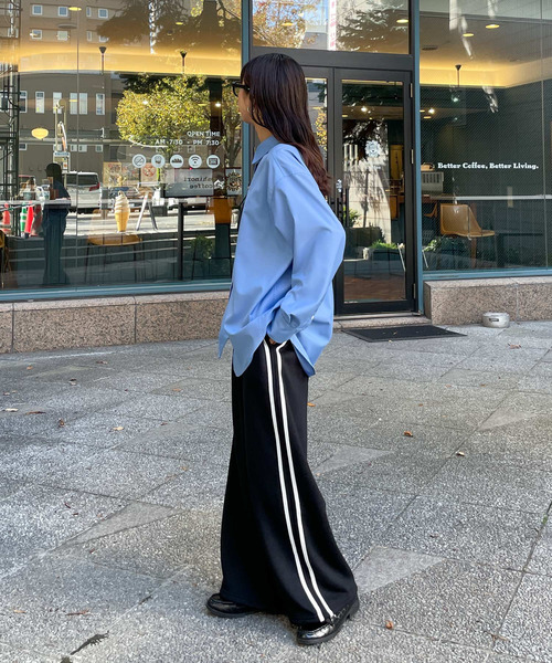 Chillfar(チルファー)の「裏起毛スウェットサイドラインパンツ(スウェットパンツ・レディース・杢グレー/ブラック/オートミール/ホワイト・FREE)」の22枚目の写真