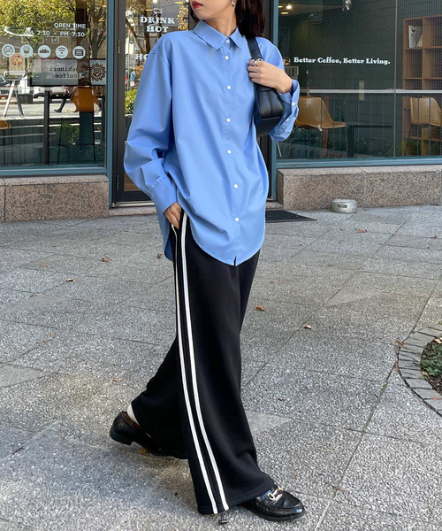 Chillfar(チルファー)の「裏起毛スウェットサイドラインパンツ(スウェットパンツ・レディース・杢グレー/ブラック/オートミール/ホワイト・FREE)」の17枚目の写真