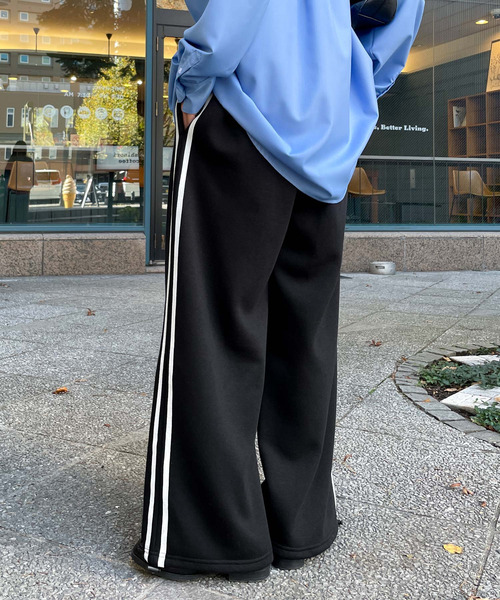 Chillfar(チルファー)の「裏起毛スウェットサイドラインパンツ(スウェットパンツ・レディース・杢グレー/ブラック/オートミール/ホワイト・FREE)」の21枚目の写真