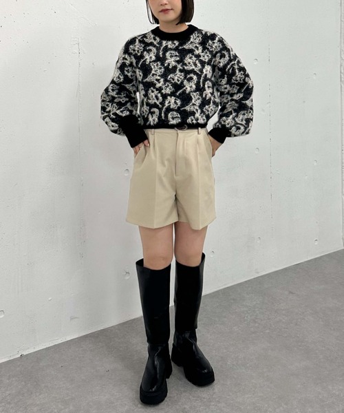 archives（アルシーヴ）の「フラワーフェザーＪＱニット（ニット/セーター・レディース・ブルー/アイボリー/ブラック・MEDIUM）」の18枚目の写真