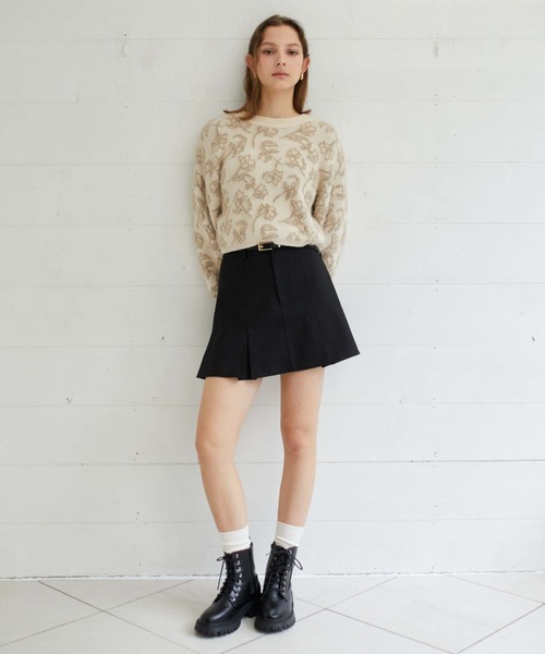 archives（アルシーヴ）の「フラワーフェザーＪＱニット（ニット/セーター・レディース・ブルー/アイボリー/ブラック・MEDIUM）」の9枚目の写真