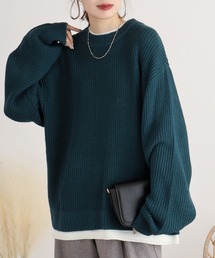 WS select オーバーサイズレイヤードニット