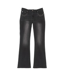 STUDDED FLARE DENIM PANTS/スタッズフレアデニムパンツ