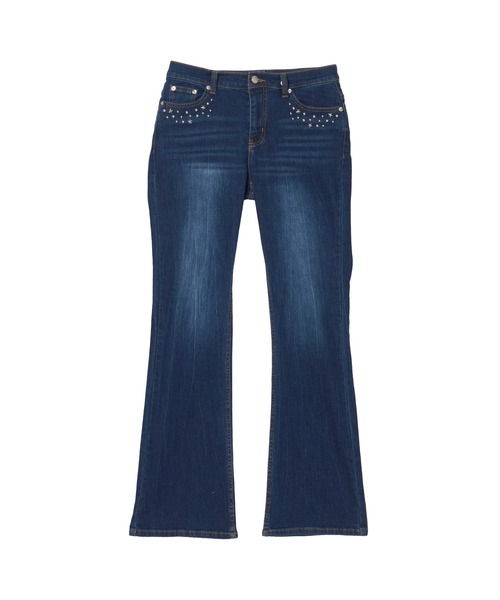 セール】STUDDED FLARE DENIM PANTS/スタッズフレアデニムパンツ
