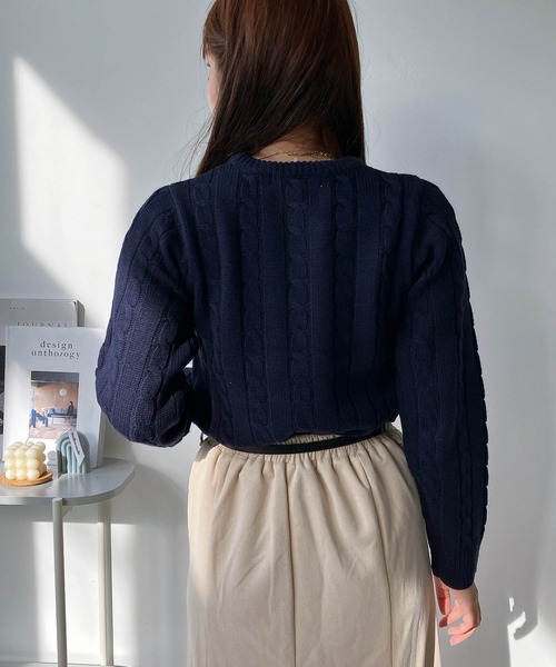 AS KNOW AS plus（アズノゥアズプラス）の「◇モチーフニットプルオーバー（ニット/セーター・レディース・アイボリー/ネイビー/グレー系/レッド系/サックスブルー系1/グレー系1・FREE）」の20枚目の写真