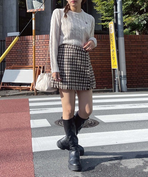 AS KNOW AS plus（アズノゥアズプラス）の「◇モチーフニットプルオーバー（ニット/セーター・レディース・アイボリー/ネイビー/グレー系/レッド系/サックスブルー系1/グレー系1・FREE）」の14枚目の写真