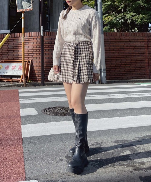 AS KNOW AS plus（アズノゥアズプラス）の「◇モチーフニットプルオーバー（ニット/セーター・レディース・アイボリー/ネイビー/グレー系/レッド系/サックスブルー系1/グレー系1・FREE）」の16枚目の写真