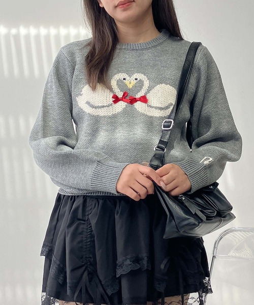 セール】◇モチーフニットプルオーバー（ニット/セーター）｜AS KNOW