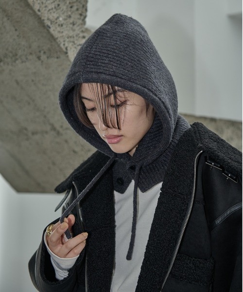 リブニットフーディーバラクラバ（ニットキャップ/ビーニー）｜AIC.（エーアイシー）