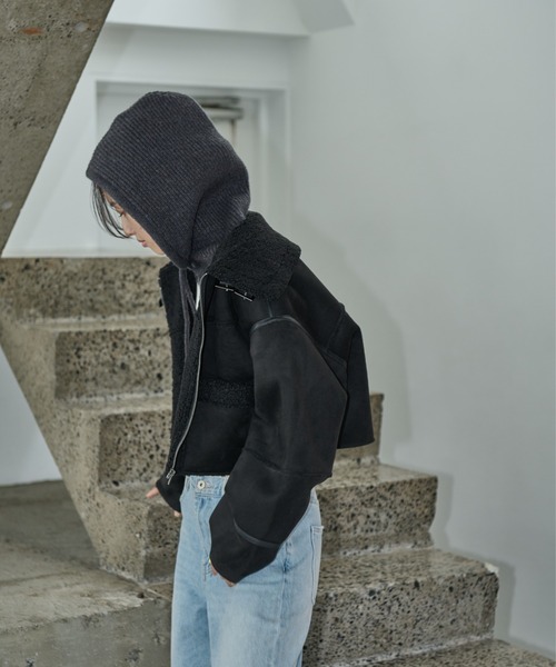 AIC.（エーアイシー）の「リブニットフーディーバラクラバ（ニット