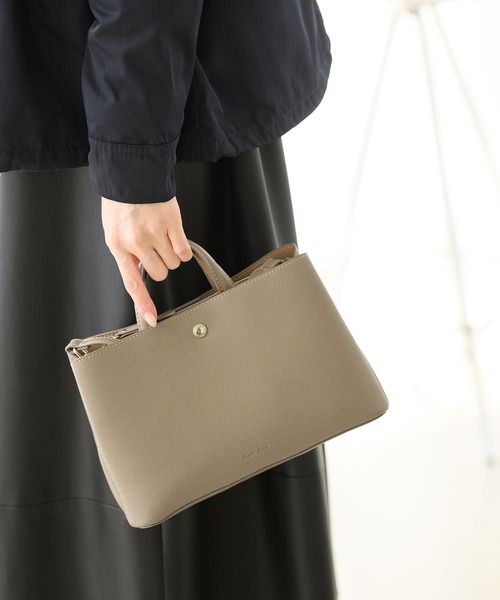 Legato Largo（レガートラルゴ）の「【Legato Largo/レガートラルゴ】たすかるっかばんミニショルダーバッグ（ショルダーバッグ・レディース・ブラック/ベージュ/グリーン・FREE）」の8枚目の写真