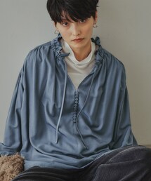 OPAQUE.CLIP | 【大草直子さんコラボ】フリルネックブラウス(シャツ/ブラウス)