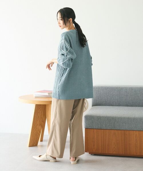 CRAFT STANDARD BOUTIQUE(クラフトスタンダードブティック)の「イージーケアベイカーワイドパンツ(その他パンツ・レディース・グリーン/ベージュ/ブラック・L/M)」の9枚目の写真