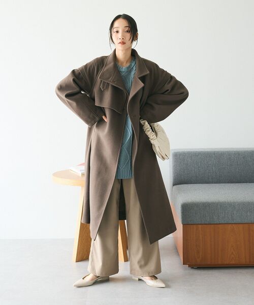 CRAFT STANDARD BOUTIQUE(クラフトスタンダードブティック)の「イージーケアベイカーワイドパンツ(その他パンツ・レディース・グリーン/ベージュ/ブラック・L/M)」の10枚目の写真
