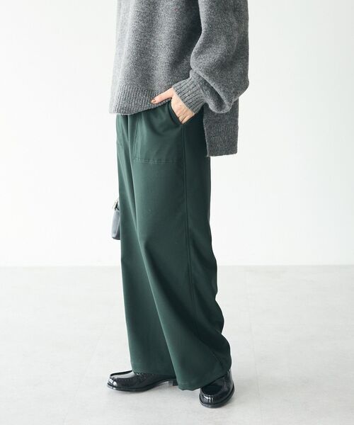 CRAFT STANDARD BOUTIQUE(クラフトスタンダードブティック)の「イージーケアベイカーワイドパンツ(その他パンツ・レディース・グリーン/ベージュ/ブラック・L/M)」の14枚目の写真