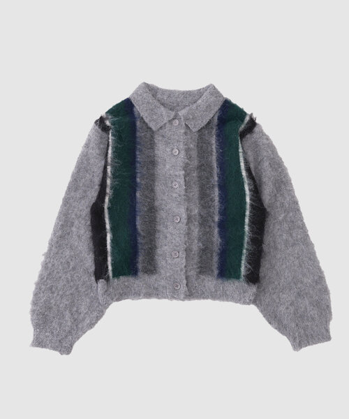 WHO'S WHO gallery(フーズフーギャラリー)の「スクール起毛カーデ(カーディガン/ボレロ・レディース・ブラウン/ブラック/グレー/オフホワイト・FREE)」の9枚目の写真