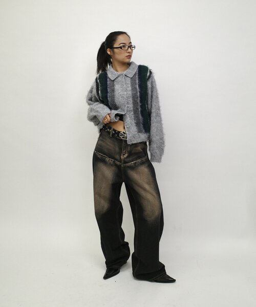 WHO'S WHO gallery(フーズフーギャラリー)の「スクール起毛カーデ(カーディガン/ボレロ・レディース・ブラウン/ブラック/グレー/オフホワイト・FREE)」の19枚目の写真