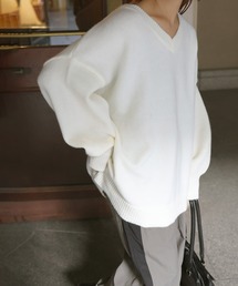 【入荷禁止】Vネックオーバーサイズニット