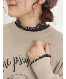 Samansa Mos2 | 配色メローリブハイネックインナー(Tシャツ/カットソー)