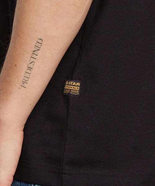 G-STAR（ジースター）の「SYMBOLS PRINT LOOSE T-SHIRT/ブランドロゴルーズTシャツ（Tシャツ/カットソー・メンズ・ダークブラック/ホワイト・X-SMALL/SMALL/MEDIUM/LARGE/X-LARGE）」の4枚目の写真