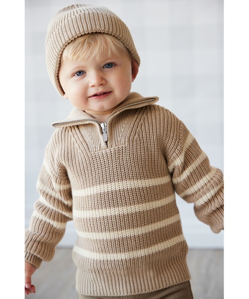 【セール】【ONLINE限定】ボーダージップニット（ニット/セーター）｜JAMIE KAY（ジェイミーケイ）