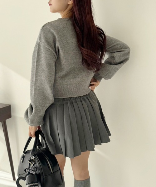 one after another NICE CLAUP(ワンアフターアナザーナイスクラップ)の「アソートニットプルオーバー(ニット/セーター・レディース・ネイビー/チャコールグレー/杢グレー/アイボリー・FREE)」の13枚目の写真