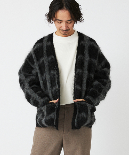 JOURNAL STANDARD relume（ジャーナルスタンダード　レリューム）の「CALIFORNIA モヘアミックス カーディガン（ニット/セーター・メンズ・パープル/ブラウン/ブラック・MEDIUM/LARGE）」の11枚目の写真