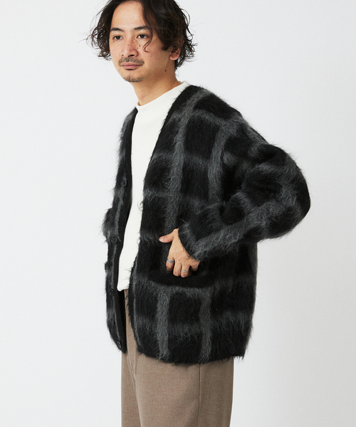 JOURNAL STANDARD relume（ジャーナルスタンダード　レリューム）の「CALIFORNIA モヘアミックス カーディガン（ニット/セーター・メンズ・パープル/ブラウン/ブラック・MEDIUM/LARGE）」の15枚目の写真