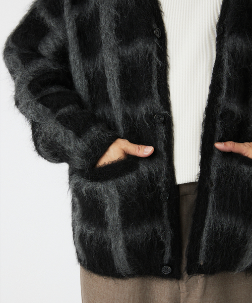 JOURNAL STANDARD relume（ジャーナルスタンダード　レリューム）の「CALIFORNIA モヘアミックス カーディガン（ニット/セーター・メンズ・パープル/ブラウン/ブラック・MEDIUM/LARGE）」の18枚目の写真