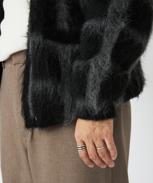 JOURNAL STANDARD relume（ジャーナルスタンダード　レリューム）の「CALIFORNIA モヘアミックス カーディガン（ニット/セーター・メンズ・パープル/ブラウン/ブラック・MEDIUM/LARGE）」の19枚目の写真