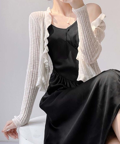 aimoha（アイモハ）の「フリルシアーボレロカーディガン (SS)（カーディガン/ボレロ・レディース・ブルー/ピンク/ホワイト/パープル/ベージュ/ブラック・MEDIUM）」の21枚目の写真