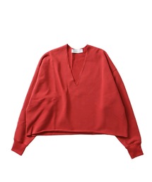DRESSLAVE | Sugar Rose / cut off vneck sweat pull(カットオフVネックスウェットプルオーバー)(スウェット)