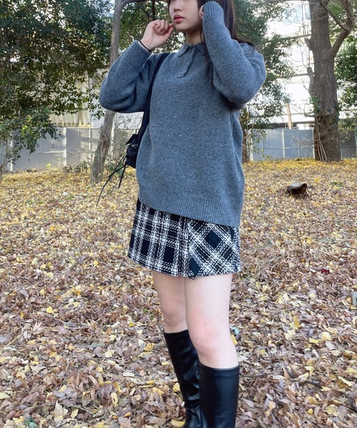 AS KNOW AS plus（アズノゥアズプラス）の「○シンプル ポロニットプル