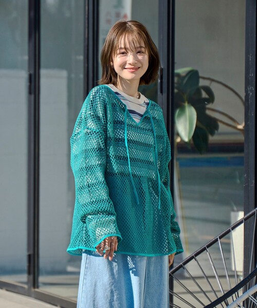 PENNEYS（ぺニーズ）の「Penneys（ぺニーズ）別注アソートボーダーロングスリーブTシャツ（Tシャツ/カットソー・レディース・オフホワイト/ナチュラル/ライトブルー/ベージュ/ネイビー/ワインレッド・M/L）」の13枚目の写真