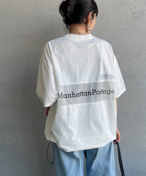 tシャツ 「MANHATTAN PORTAGE/マンハッタンポーテージ」 別注 メッシュ切替 バックプリントTシャツ レディース メンズ 楽天市場】【送料無料】 MANHATTAN PORTAGE マンハッタン