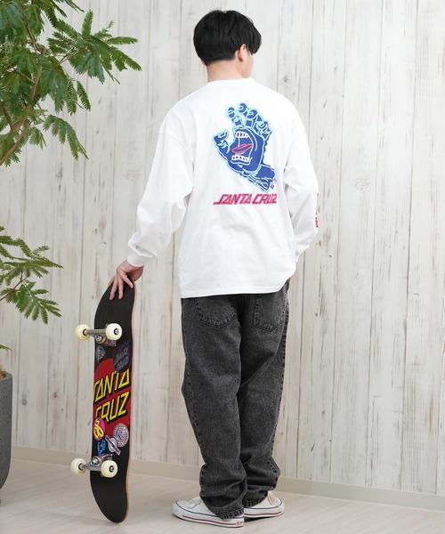 SANTA CRUZ（サンタクルーズ）の「【ムラサキスポーツ限定】SANTACRUZ/サンタクルーズ ロンT バックプリント/発砲プリント ユニセックス 502243405（Tシャツ/カットソー・メンズ・シルバーグレー/ブラック/ホワイト・XL/L/M）」の21枚目の写真