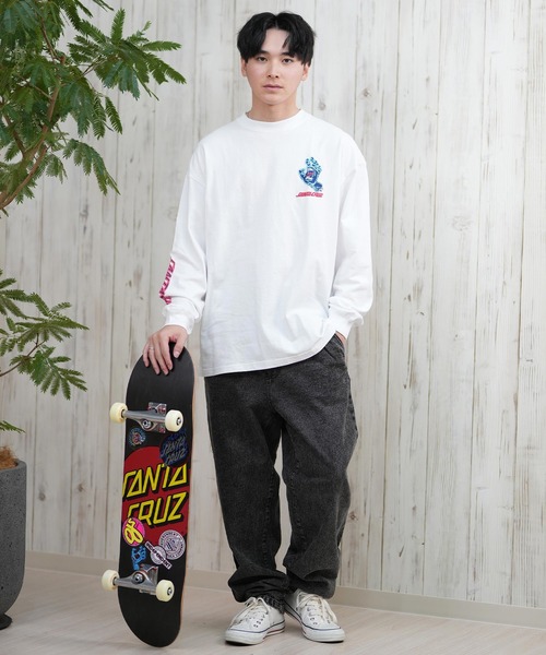 SANTA CRUZ（サンタクルーズ）の「【ムラサキスポーツ限定】SANTACRUZ/サンタクルーズ ロンT バックプリント/発砲プリント ユニセックス 502243405（Tシャツ/カットソー・メンズ・シルバーグレー/ブラック/ホワイト・XL/L/M）」の22枚目の写真