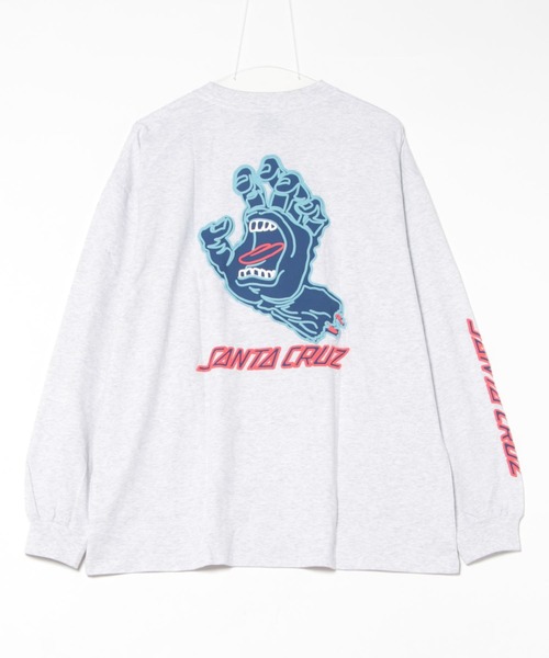 SANTA CRUZ（サンタクルーズ）の「【ムラサキスポーツ限定】SANTACRUZ/サンタクルーズ ロンT バックプリント/発砲プリント ユニセックス 502243405（Tシャツ/カットソー・メンズ・シルバーグレー/ブラック/ホワイト・XL/L/M）」の5枚目の写真