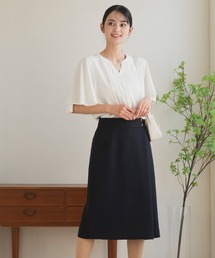 CELEN（セレン）の「【洗える/UV加工/花粉防止】ベーシックストレッチミディスカート 単品（スーツスカート）」