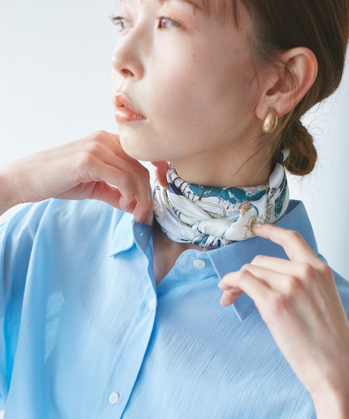 ROPE' PICNIC(ロペピクニック)の「Souvenirs de voyage スカーフ(バンダナ/スカーフ・レディース・ネイビー/ピンク・FREE)」の1枚目の写真