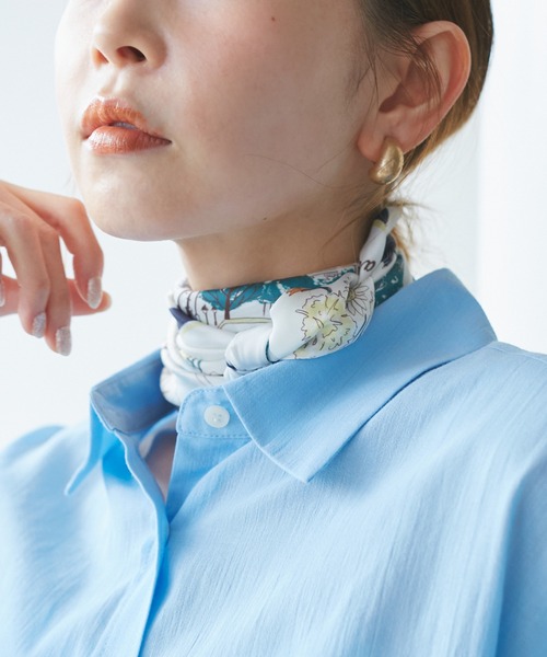 ROPE' PICNIC(ロペピクニック)の「Souvenirs de voyage スカーフ(バンダナ/スカーフ・レディース・ネイビー/ピンク・FREE)」の3枚目の写真