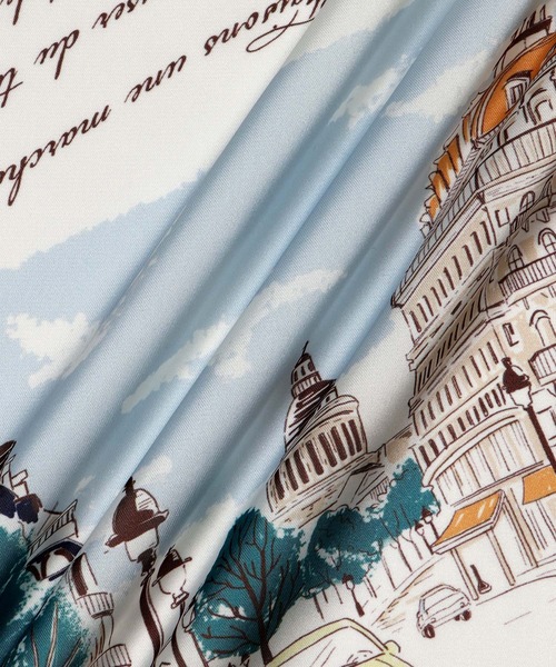 ROPE' PICNIC(ロペピクニック)の「Souvenirs de voyage スカーフ(バンダナ/スカーフ・レディース・ネイビー/ピンク・FREE)」の8枚目の写真