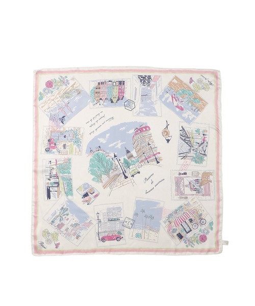 ROPE' PICNIC(ロペピクニック)の「Souvenirs de voyage スカーフ(バンダナ/スカーフ・レディース・ネイビー/ピンク・FREE)」の9枚目の写真