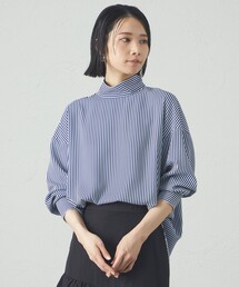 【25年春夏モデル】ストライプバックボタンブラウス