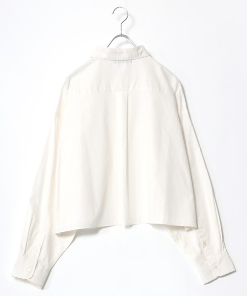 BEVERLY HILLS POLO CLUB（ビバリーヒルズポロクラブ）の「BEVERLY HILLS POLO CLUB クロップドオーバーシャツ/ショート丈/無地/ストライプ（シャツ/ブラウス・レディース・レッド系その他/グリーン/ブルー系その他2/グレー系その他/ブラック系その他/オフホワイト/ブルー系その他/グリーン系その他/イエロー・S）」の11枚目の写真