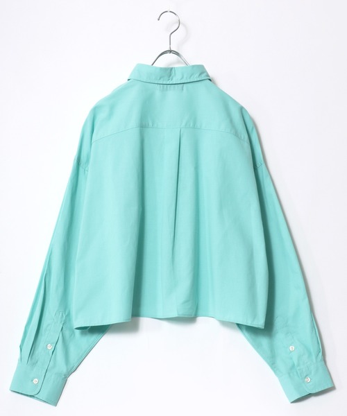 BEVERLY HILLS POLO CLUB（ビバリーヒルズポロクラブ）の「BEVERLY HILLS POLO CLUB クロップドオーバーシャツ/ショート丈/無地/ストライプ（シャツ/ブラウス・レディース・レッド系その他/グリーン/ブルー系その他2/グレー系その他/ブラック系その他/オフホワイト/ブルー系その他/グリーン系その他/イエロー・S）」の17枚目の写真